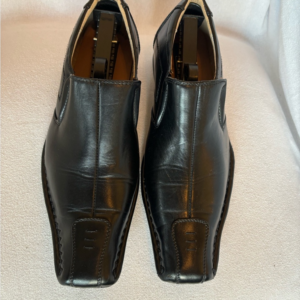 Classic Majestic Collection Black Leather Men's Dress Loafers Size8.5 H1009